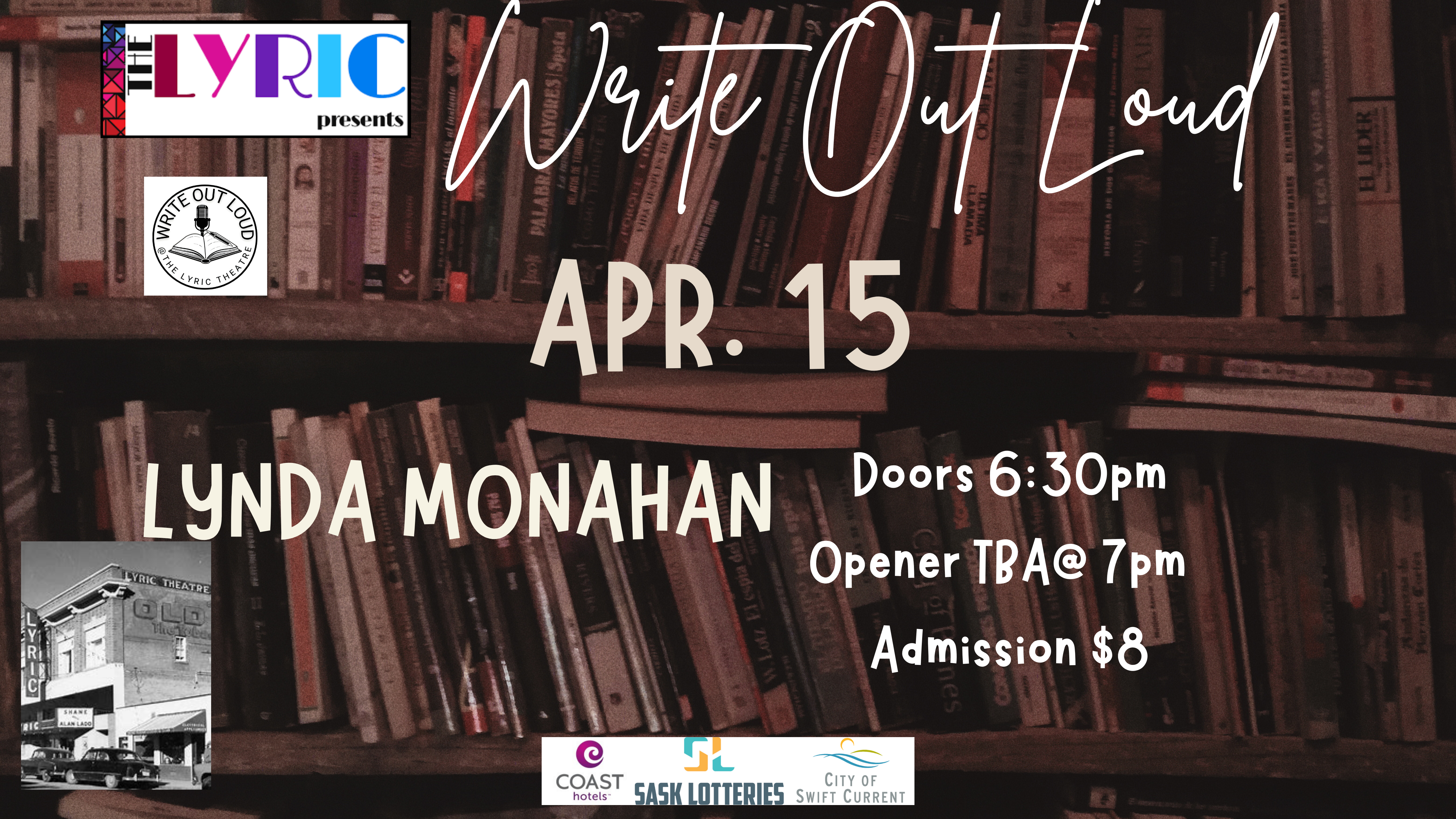 Write Out Loud with Author Lynda Monahan    